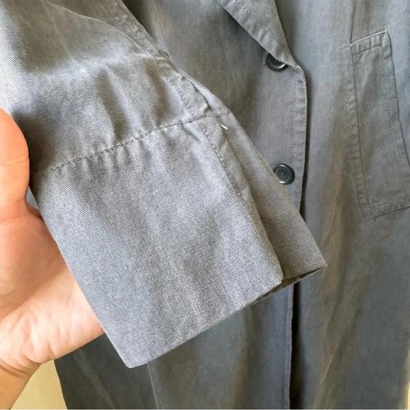 Everlane The Drape Outerwear Trench Coat Charcoal Grey XS Oversized NO BELT - Picture 8 of 11